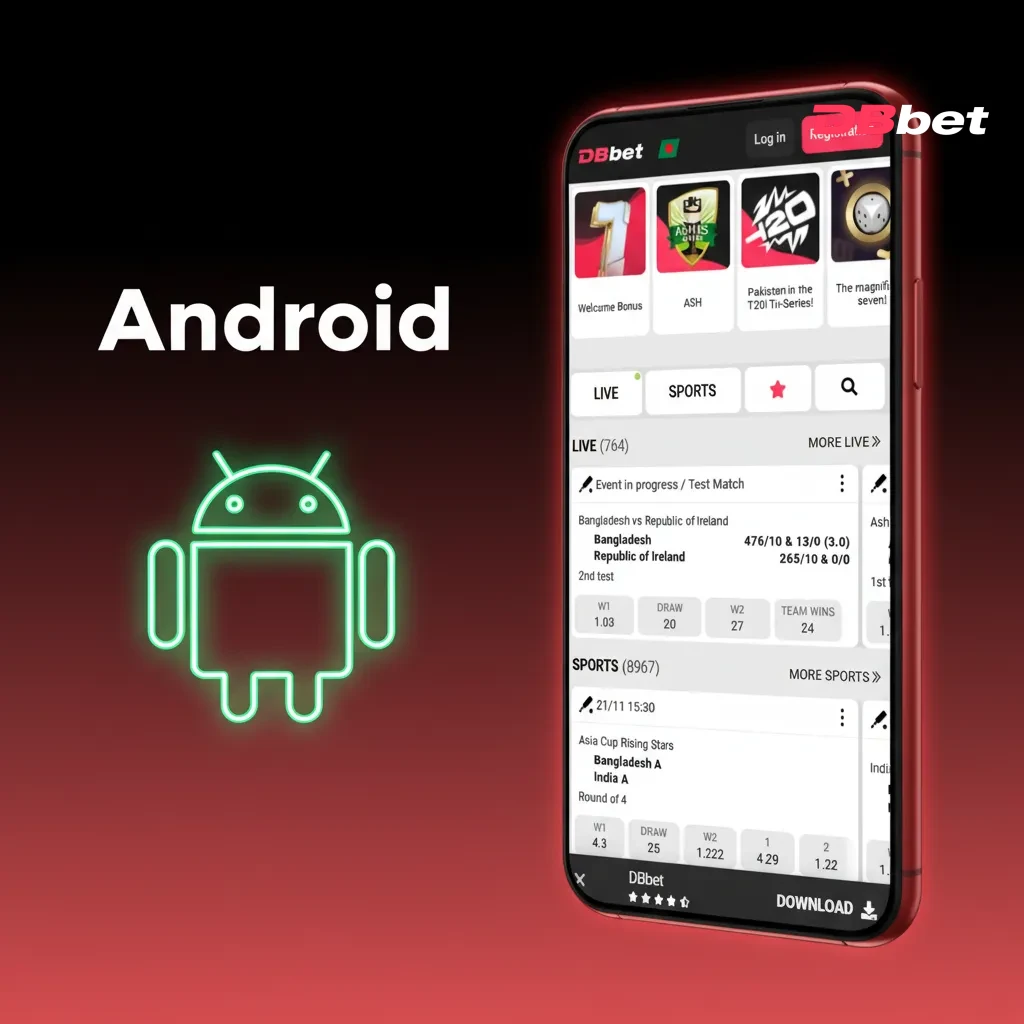 Android app install steps: download APK, allow unknown apps, install, sign in. Supports live betting, casino, cashier.