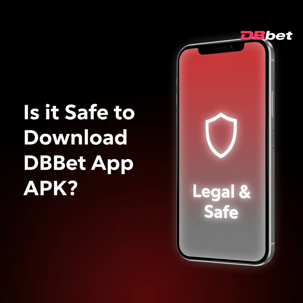 DBBet app APK secure download screen with SSL padlock; licensed, encrypted, protected from download to login