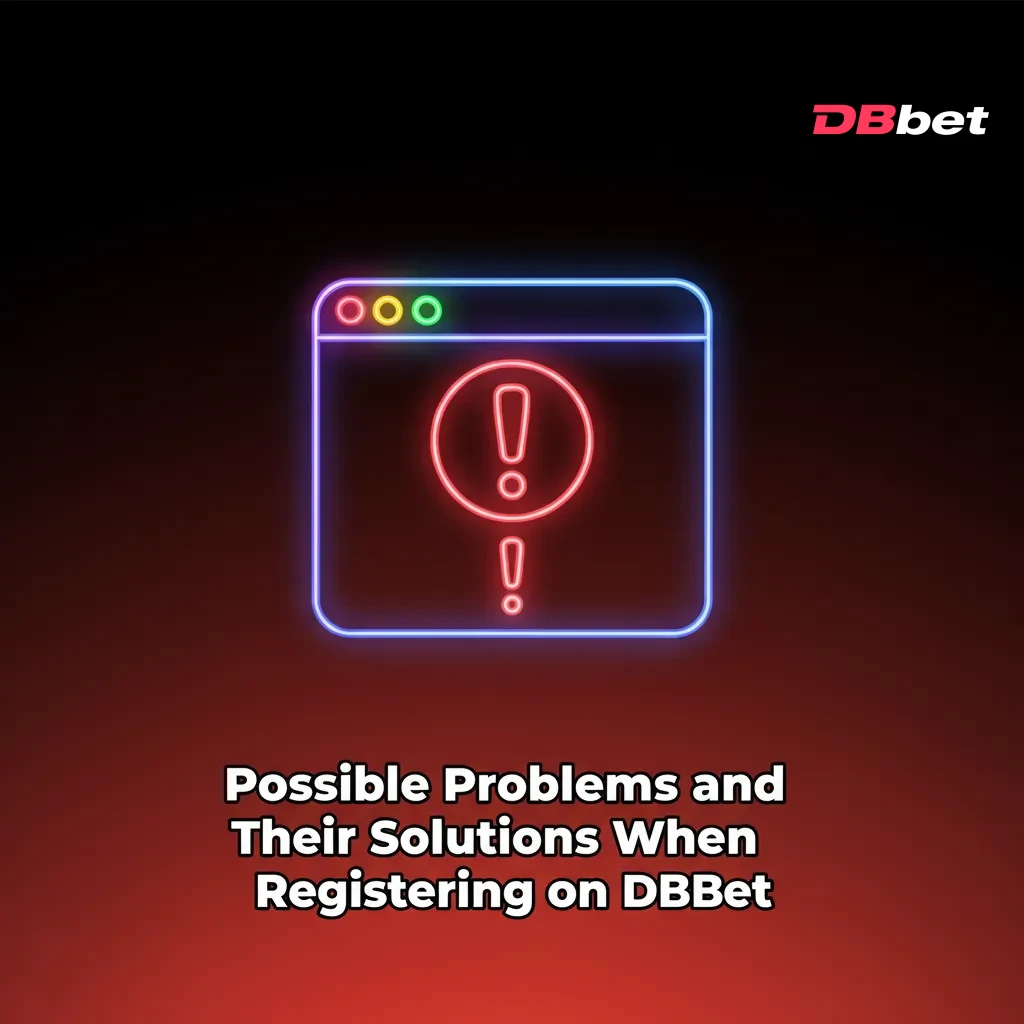 Table of DBBet registration problems and solutions: no SMS or email, used contact, KYC rejected, under 18.